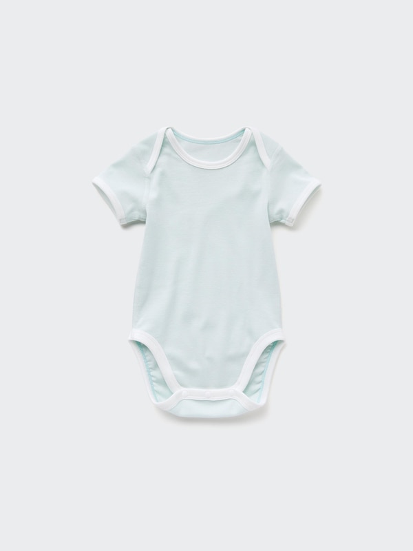 Babies' Newborn Short Sleeve Bodysuit (Colour Block) UNIQLO UK