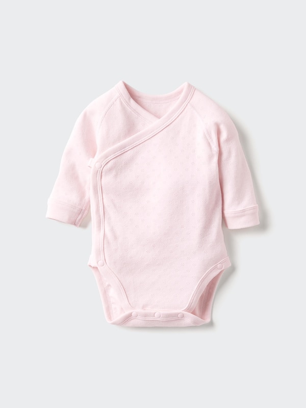 Newborn Pointelle Front-Opening Long Sleeve Bodysuit