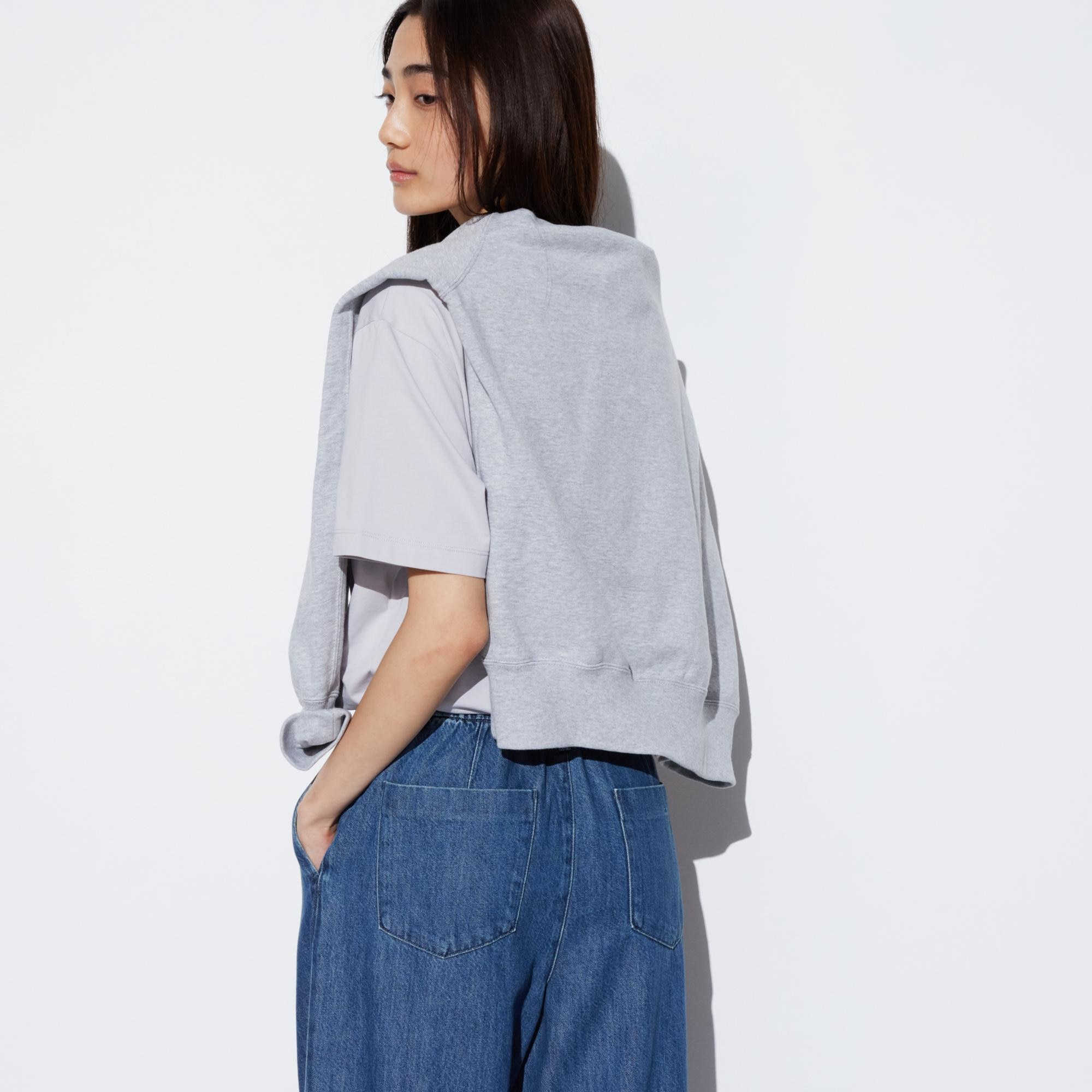 Drapey Denim Pleated Pants