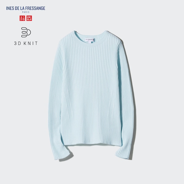 3D Knit Ribbed Crew Neck Long-Sleeve Sweater | UNIQLO US