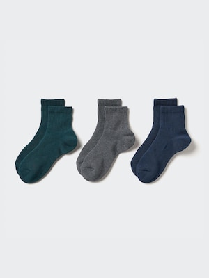 Crew Ribbed Pile Socks | 3 Pairs