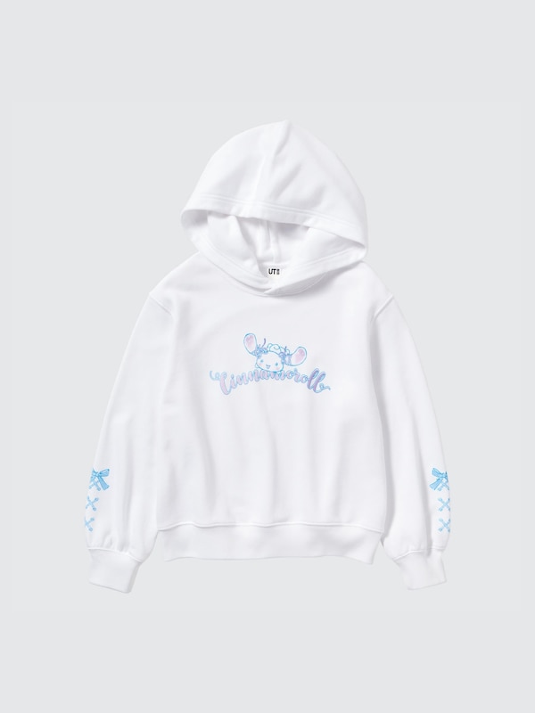 Sanrio Characters Sweat Cropped Hoodie (Cinnamoroll)