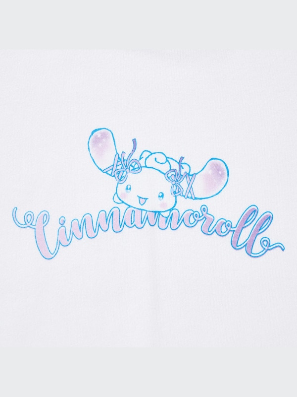 Sanrio Characters Sweat Cropped Hoodie (Cinnamoroll)