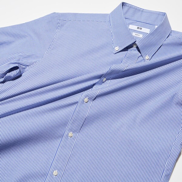 Easy Care Striped Stretch Slim-Fit Shirt | UNIQLO US