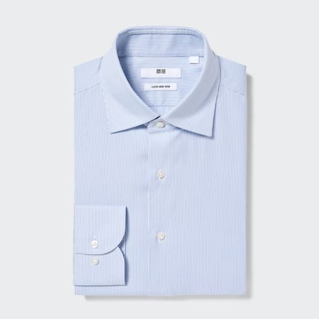 Buy Men Blue Super Slim Fit Stripe Full Sleeves Casual Shirt