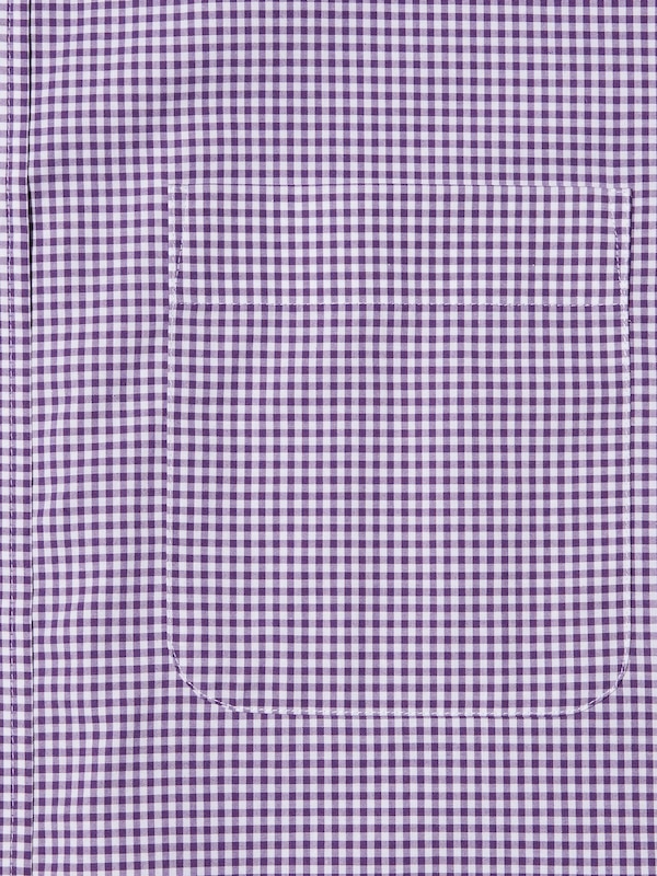 Camisa algodón (cuadros, cuello con botones)