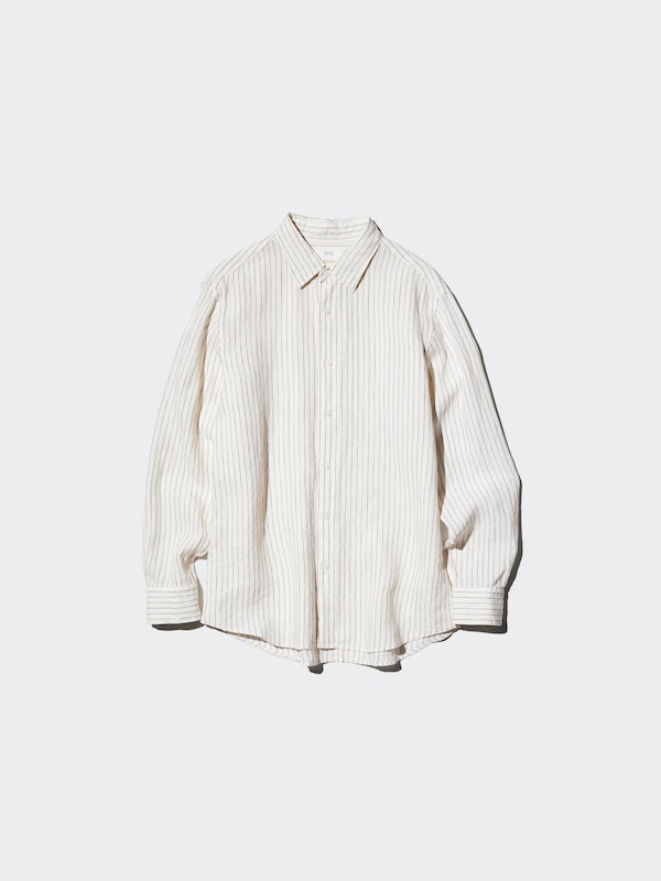 100% Premium Linen Shirt (Stripe)