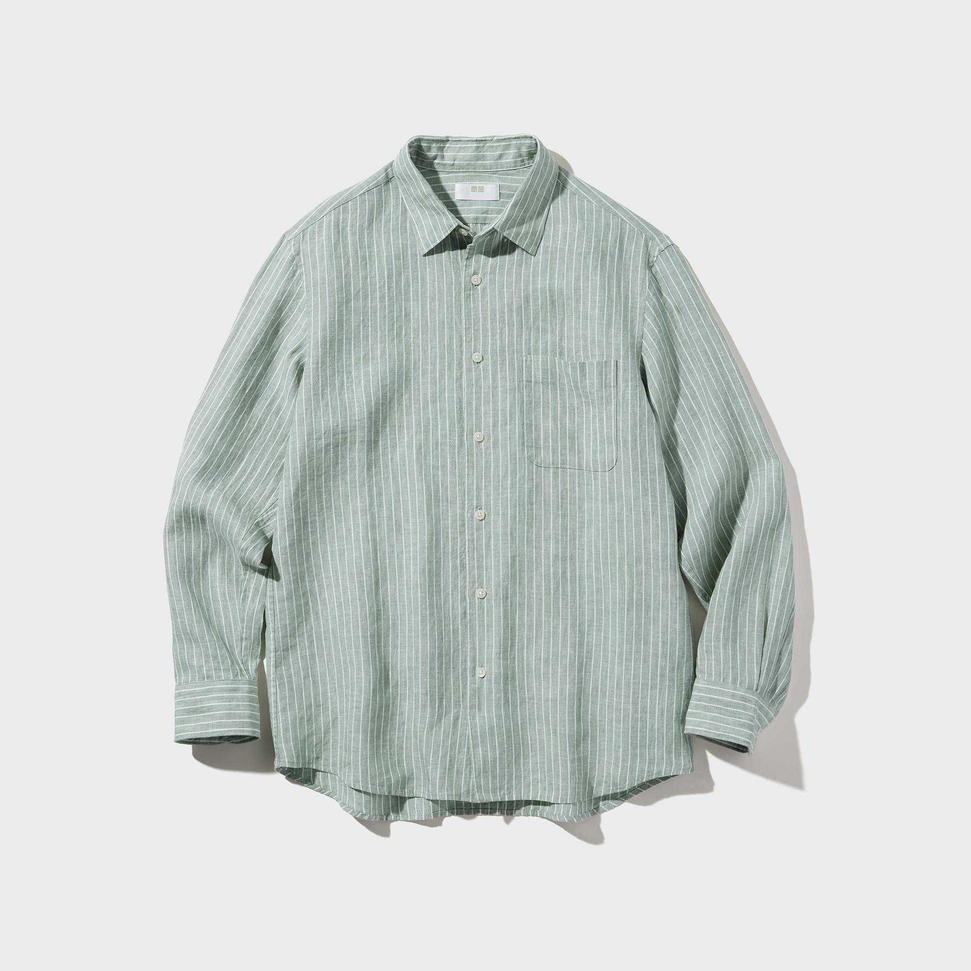 PREMIUM LINEN STRIPED LONG SLEEVE SHIRT