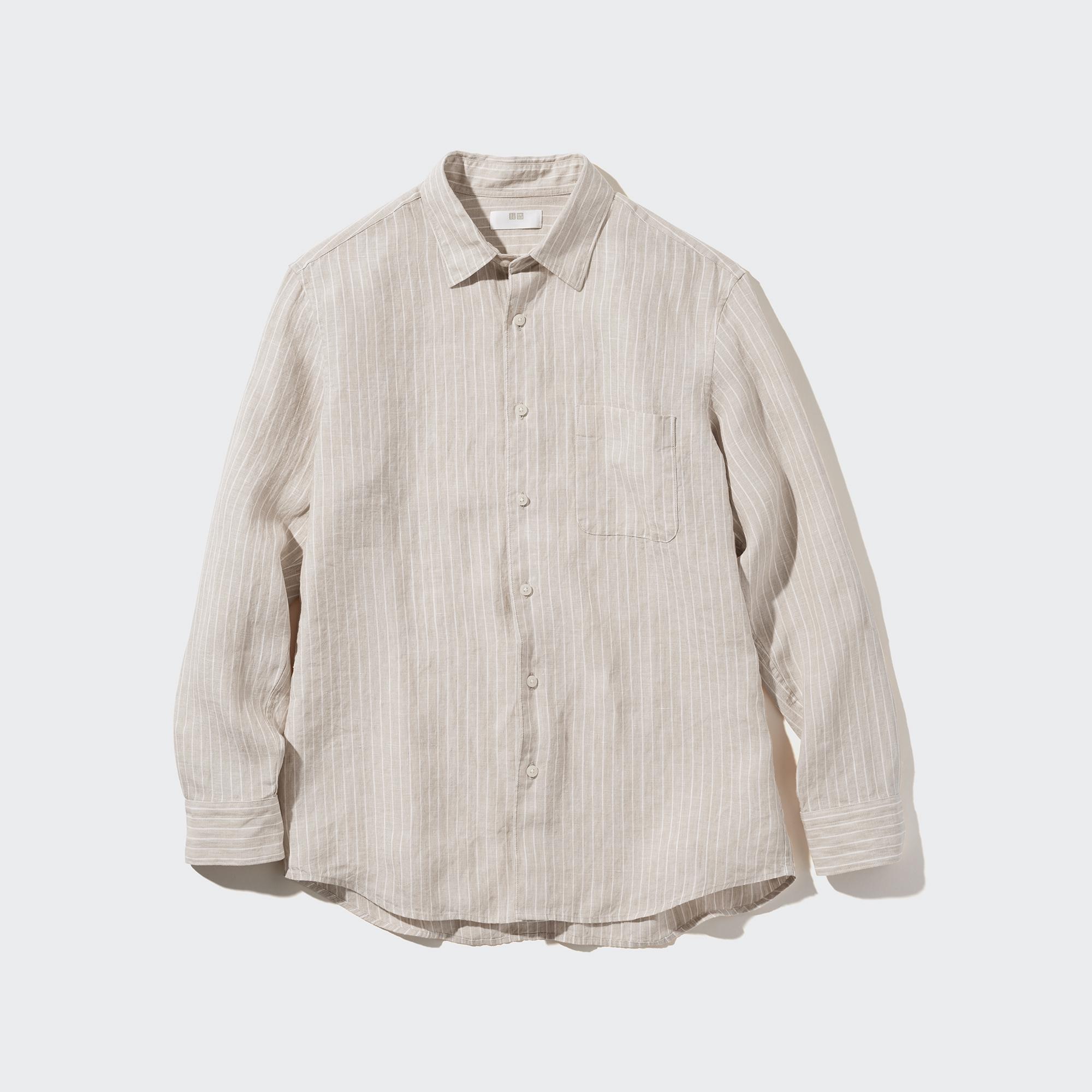 PREMIUM LINEN STRIPED LONG SLEEVE SHIRT