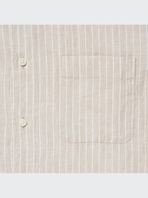 Premium Linen Striped Long-Sleeve Shirt