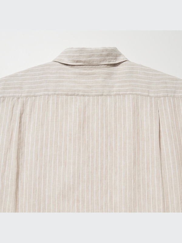 Premium Linen Striped Long-Sleeve Shirt