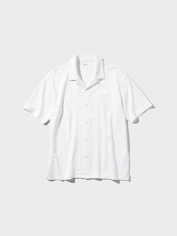 POLO EN COTON AIRism COL OUVERT