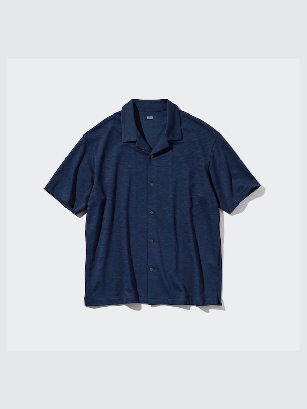 AIRism Cotton Full Open Polo Shirt | Open Collar