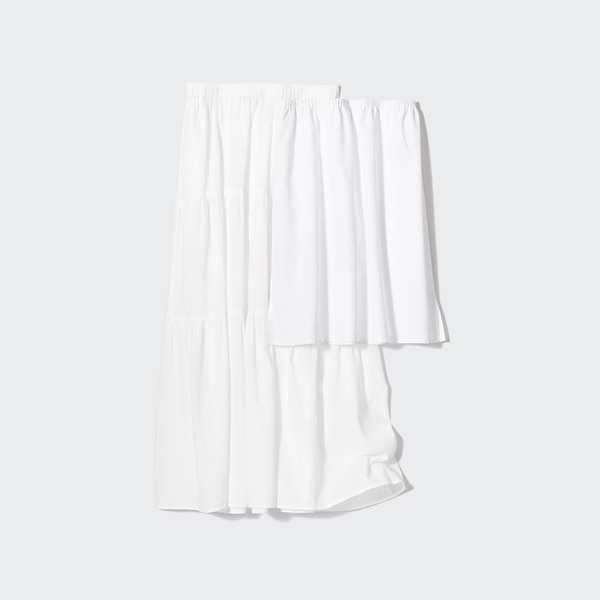 Crinkle Cotton Tiered Skirt | UNIQLO US