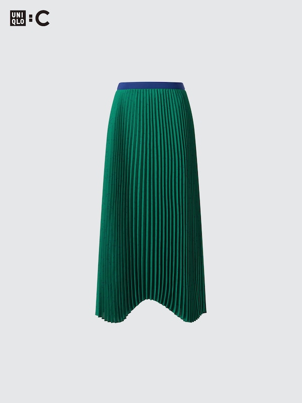 Pleated Printed Skirt