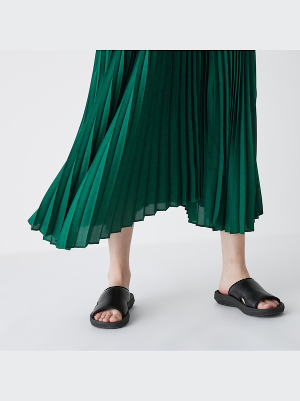Pleated Printed Skirt