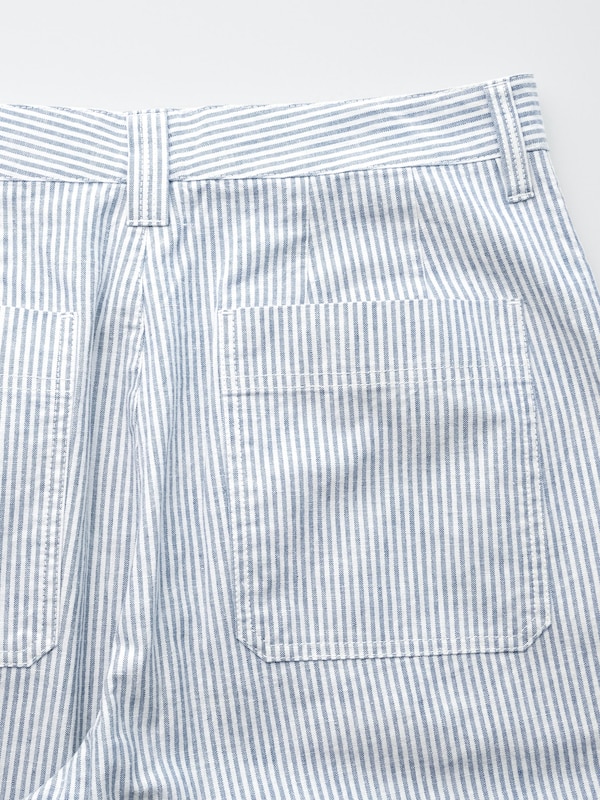 Cotton Blend Straight Trousers