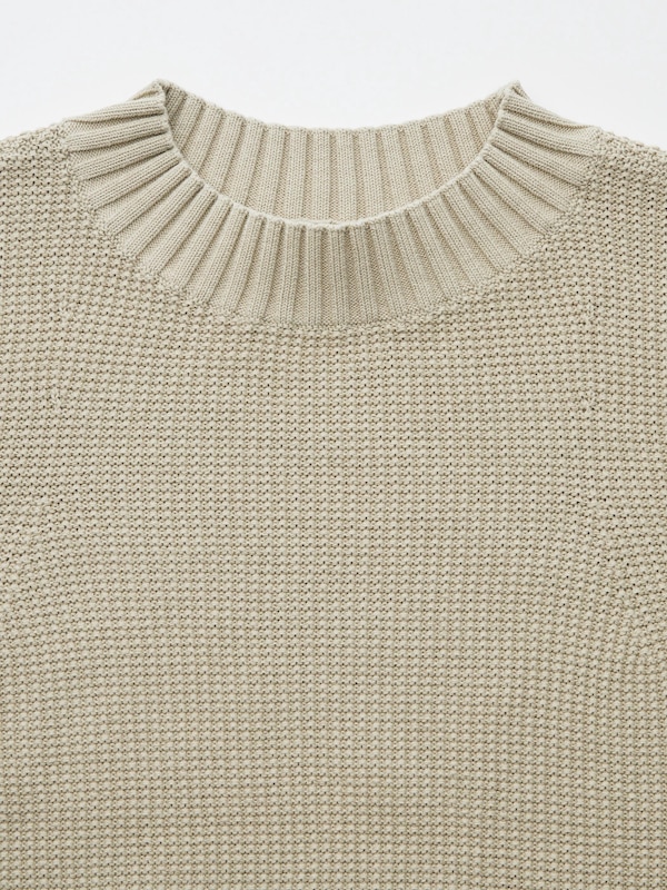 Pull Femme Uniqlo – Vert – Taille M – Coton Avec élasthanne – Col Rond