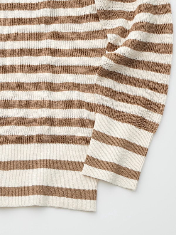 100 % Leinen Pullover mit V-Ausschnitt