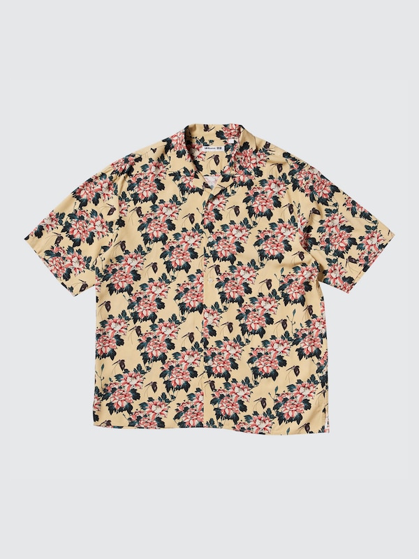 Open Collar Shirt | Short Sleeve | Edo Ukiyo-E Print