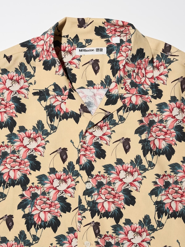 Open Collar Shirt | Short Sleeve | Edo Ukiyo-E Print