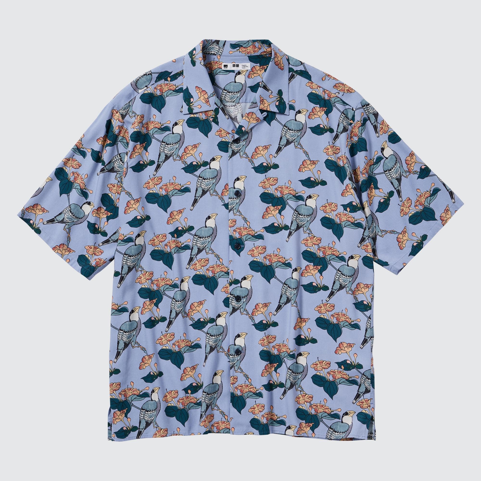 Printed Open Collar Short-Sleeve Shirt (Edo Ukiyo-E) | UNIQLO US