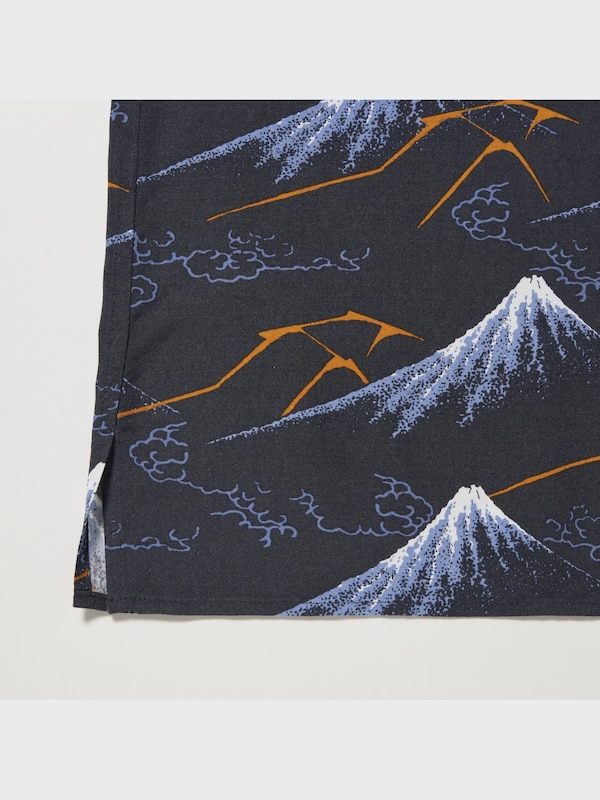 Open Collar Shirt | Short Sleeve | Hokusai Print