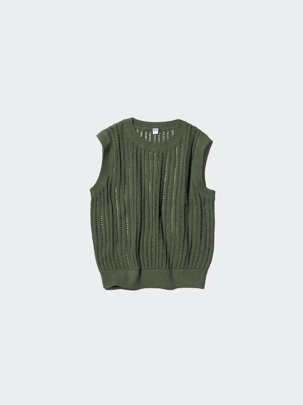 Mesh Short Sweater | Sleeveless