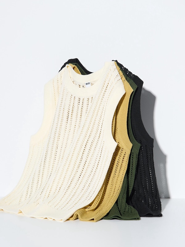 Mesh Short Sweater | Sleeveless