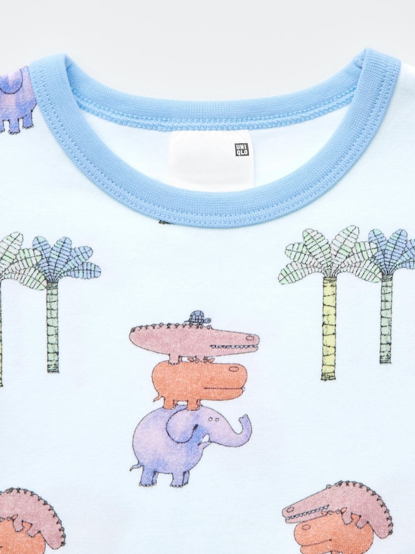 The Picture Book Collection Dry Short-Sleeve Pajamas (The Elephant Happy)