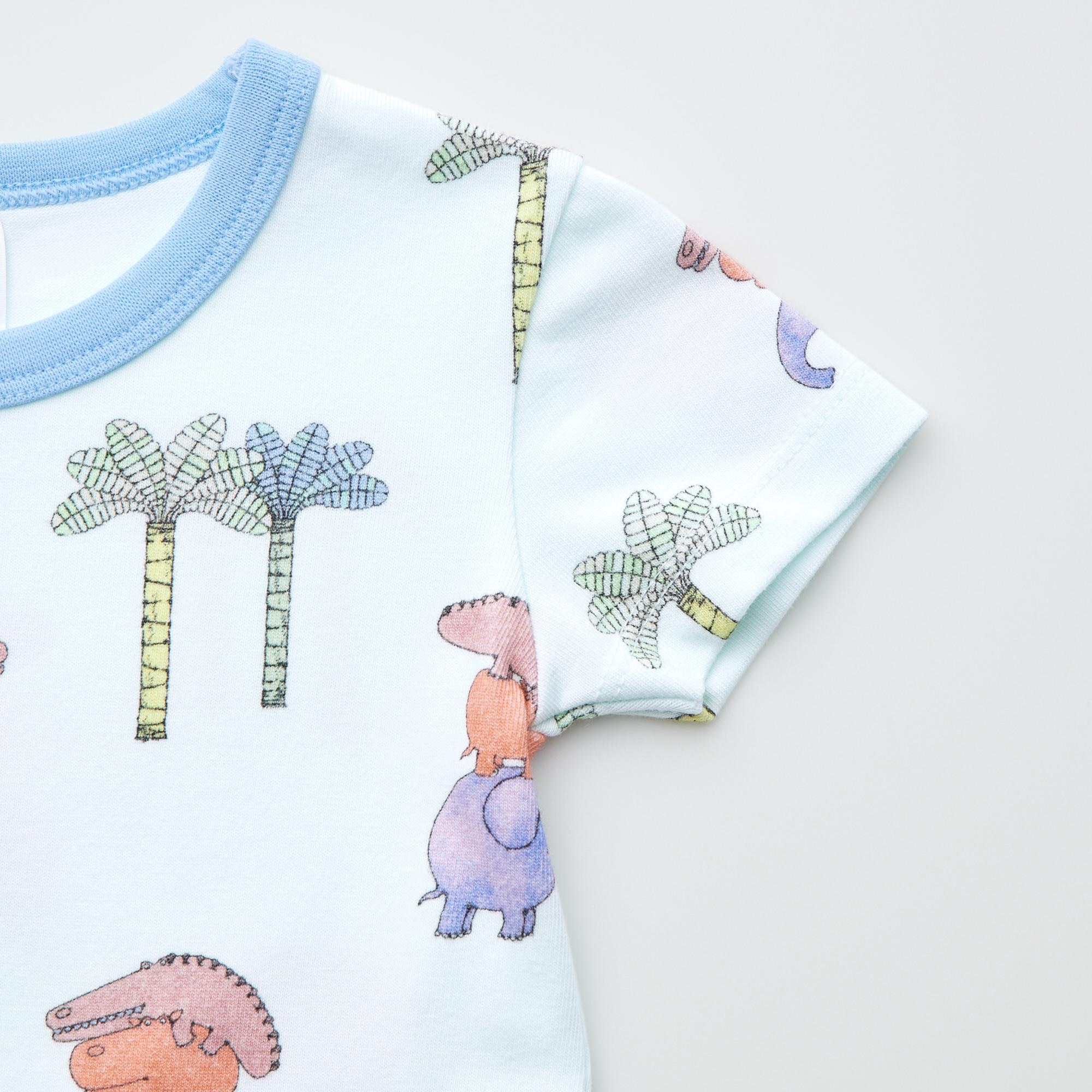 The Picture Book Collection Dry Short-Sleeve Pajamas (The Elephant Happy)