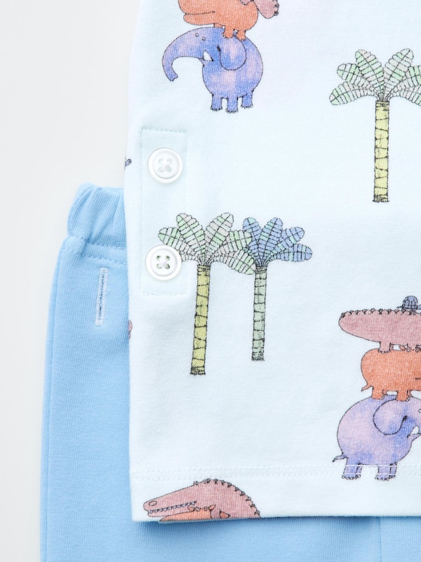 The Picture Book Collection Dry Short-Sleeve Pajamas (The Elephant Happy)