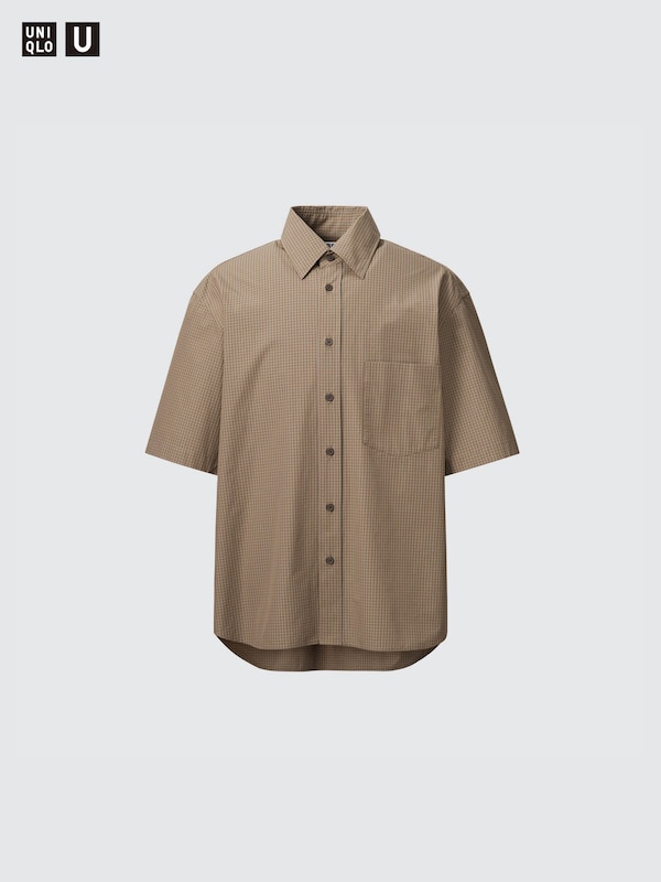 Checked Half-Sleeve Overshirt