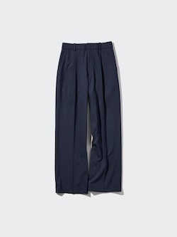 Pleated Wide Trousers (Stripe)