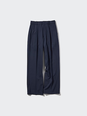 Pleated Wide Pants | Pinstripe