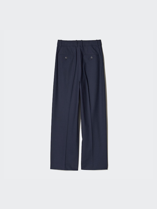 Pleated Wide Pants | Pinstripe