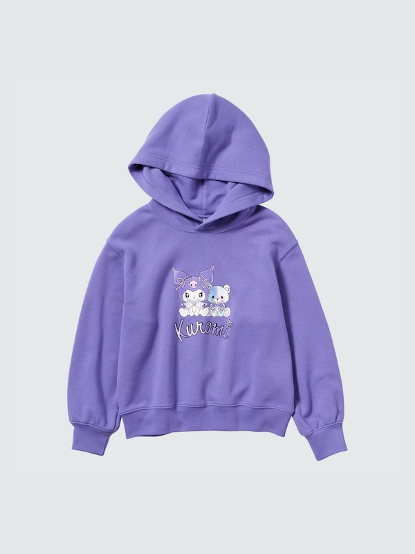 Sanrio Characters Sweat Cropped Hoodie (Kuromi)