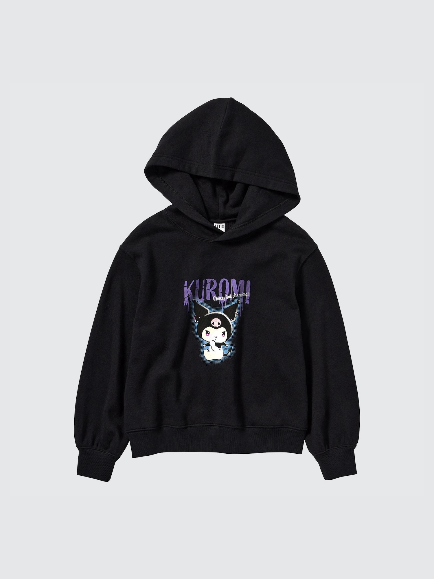 Sanrio Characters Sweat Cropped Hoodie (Kuromi) | UNIQLO US