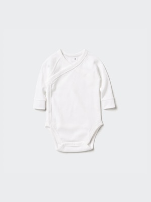 Baby Long Sleeve Bodysuit | Open Front