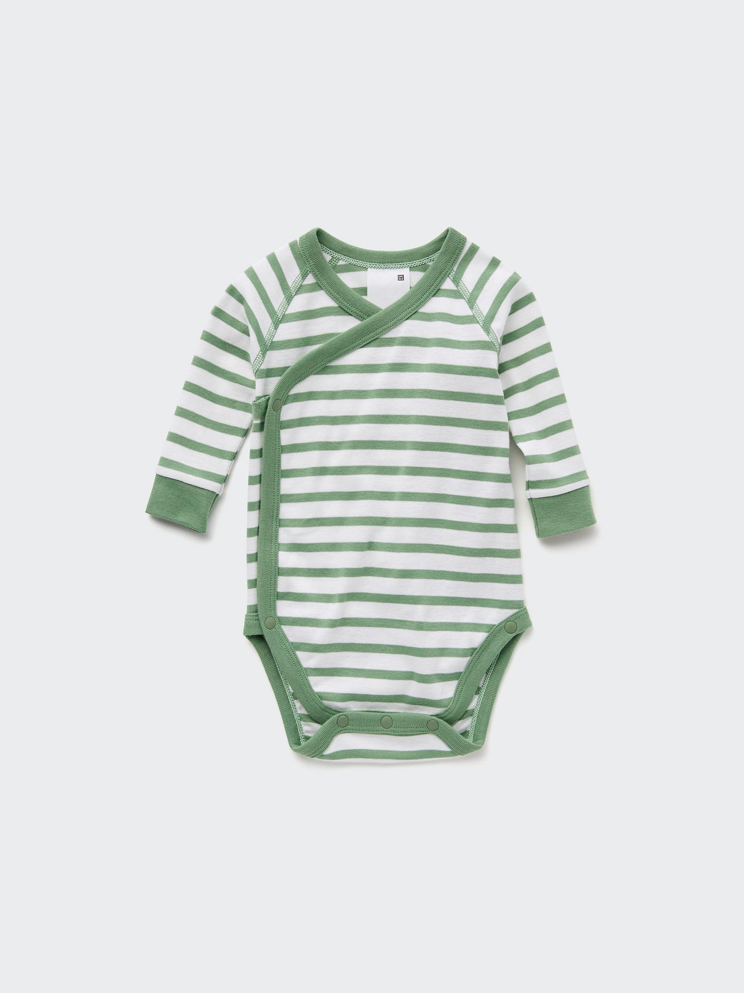 Striped Long-Sleeve Bodysuit (Open Front) | UNIQLO US