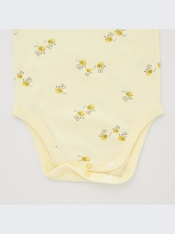 Joy of Print Long-Sleeve Bodysuit (Bee)