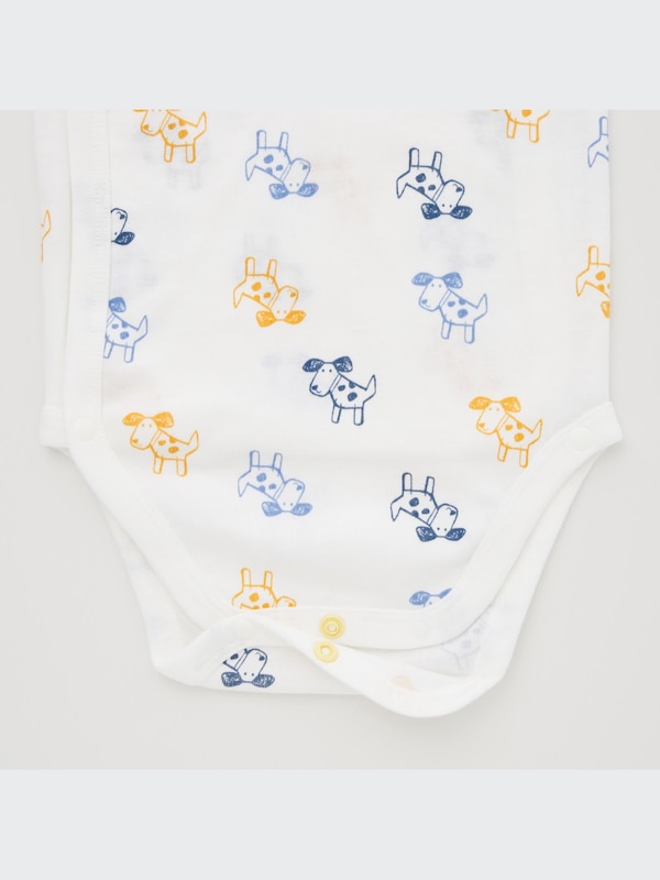 Joy of Print Long-Sleeve Bodysuit (Dog, Open Front)