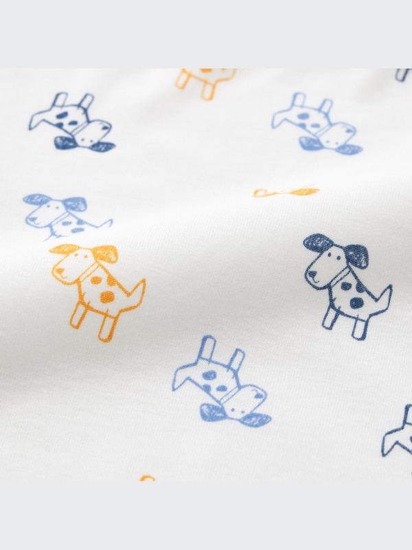 Joy of Print Long-Sleeve Bodysuit (Dog, Open Front)