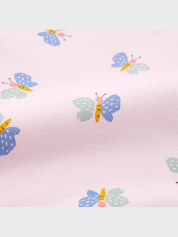 Joy of Print Long-Sleeve Bodysuit (Butterfly, Open Front)