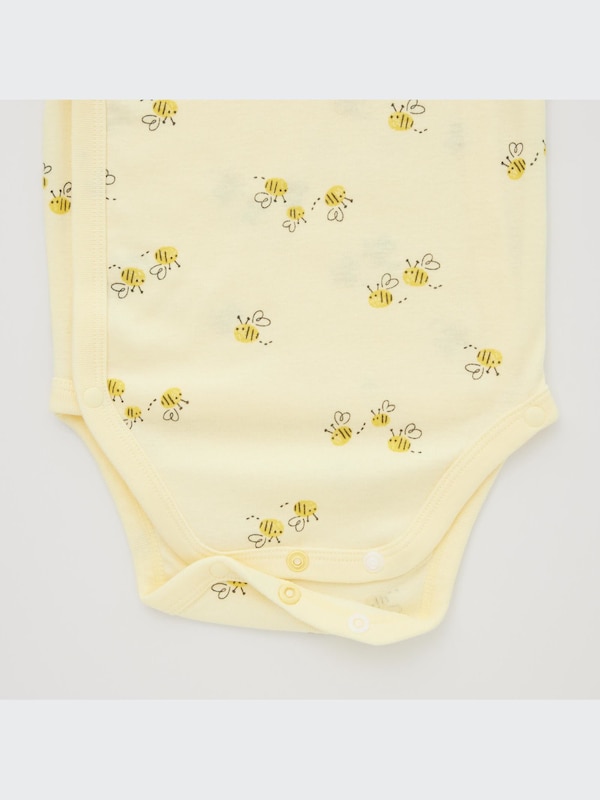Joy of Print Long-Sleeve Bodysuit (Bee, Open Front)