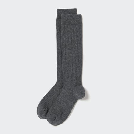 Ribbed Knee-High Socks