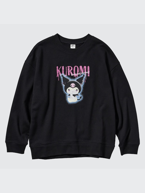 Sanrio Characters Long-Sleeve Sweatshirt (Kuromi)
