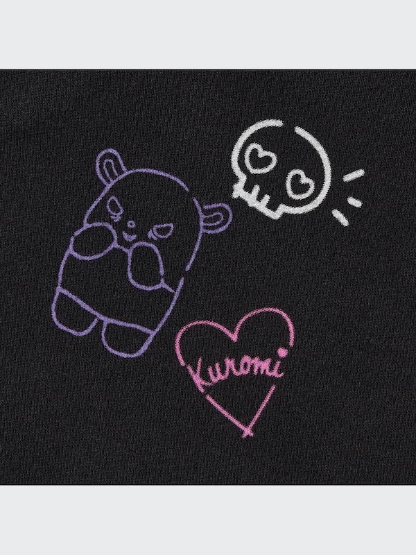 Sanrio Characters Long-Sleeve Sweatshirt (Kuromi)