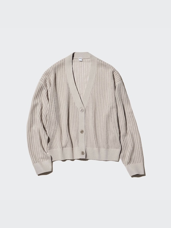 Mesh Short Cardigan | V-Neck