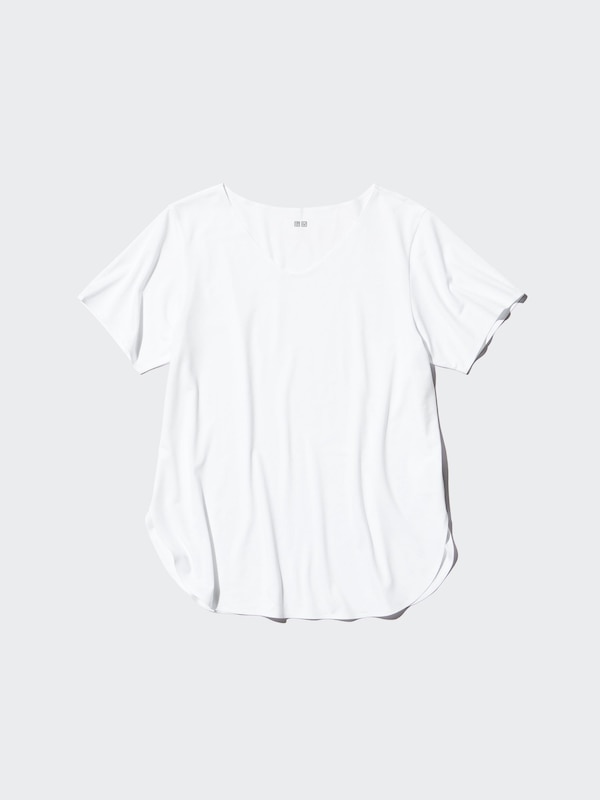 AIRism Seamless Long T-Shirt | V-Neck